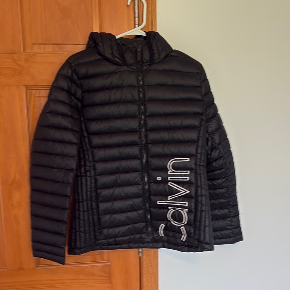 Calvin Klein Black Puffer Jacket with Quilted Design
